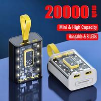 Gambar Yisen Transparan Powerbank 20000mAh Mini Dengan 3 Kabel - Hitam dari Yisen.id undefined 3 Tokopedia
