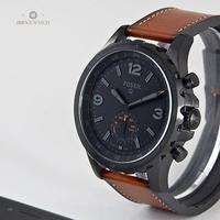 Gambar Jam Tangan Pria Fossil Hybrid FTW1114 Smartwatch Analog Nate Dark Brown Leather Strap Kulit Original dari Bridge Watch undefined 3 Tokopedia