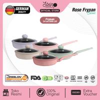 Gambar Steincookware Glamour Rose Series Frypan 24cm German Granite Coating - Milky White dari Trinity Kitchen undefined 1 Tokopedia