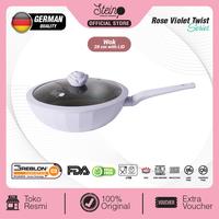 Gambar Steincookware Glamour Rose Series Wok Pan 28cm Anti Lengket German - Milky White dari Trinity Kitchen undefined 4 Tokopedia