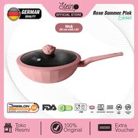 Gambar Steincookware Glamour Rose Series Wok Pan 28cm Anti Lengket German - Milky White dari Trinity Kitchen undefined 5 Tokopedia