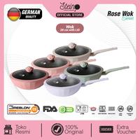 Gambar Steincookware Glamour Rose Series Wok Pan 28cm Anti Lengket German - Milky White dari Trinity Kitchen undefined 1 Tokopedia