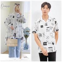 Gambar Kemeja Hawai Couple / Kemeja Pria dan Wanita Vintage Casual Abstrak - kayu putih dari JAYA FASHION BATIK undefined 5 Tokopedia