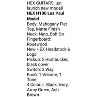 Gambar Guitar Electric Gitar Elektrik Gitar Hex H100 Les Paul Hex H 100 - AB= Coklat dari TOKO MUSIK LENGKAP undefined 5 Tokopedia