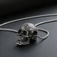 Gambar Kalung Pria Rantai Titanium Anti Karat Tengkorak Calavera Mexico K191 dari Monark Indonesia undefined 1 Tokopedia