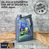 Gambar OLI MESIN AISIN MOTOR OIL FULLY SYNTHETIC SAE 0W-20 SN+/CF 4 Liter dari TIGER AUTOMOTIVE PARTS undefined 4 Tokopedia