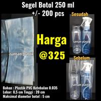 Gambar Segel plastik botol 250 ml / plastik shrink botol 250 ml /segel botol dari SansanPlastik undefined 1 Tokopedia