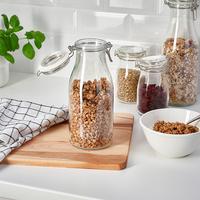 Gambar Toples Wadah Makanan Serbaguna Botol dg Tutup Kaca Bening, 1l dari Ammar Home Furniture undefined 3 Tokopedia