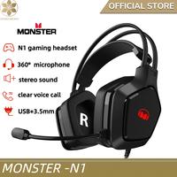 Gambar MONSTER N3S 7.1 Virtual Surround Gaming Headphone with ENC - X300 dari Genzomono undefined 3 Tokopedia