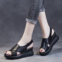 Gambar LURAD Sandal Cewek Bahan Sintetis Silang Sendal Wedges Wanita BL363 - BEIGE, 37 dari PANARYBODY.ID undefined 3 Tokopedia