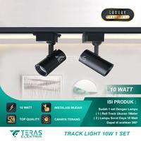 Gambar lampu sorot track light 1 set isi 2 10w track light led 10 watt - Bd. Hitam, Kuning Warm dari TERAS ELEKTRIK undefined 1 Tokopedia