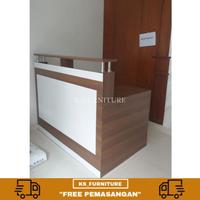 Gambar meja kasir L minimalis ( bisa custom ukuran dan model ) dari KS.FURNITURE undefined 5 Tokopedia