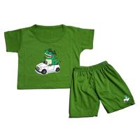 Gambar Setelan Anak Bayi Digital Printing Usia 1-3 Tahun Katun / One set Anak - Dino Biru, S dari Byfela Shop undefined 4 Tokopedia