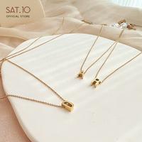 Gambar SAT.10 Alfabet Necklace 26 Huruf Rantai Jepitan Emas SAT-FCA4115 - 16 hurf P dari SAT.10JewelryStore undefined 3 Tokopedia