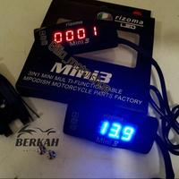 Gambar Voltmeter Rizoma Digital 3in1 Waterproof voltmeter Jam Suhu Volt Meter - Merah, 3 in 1 dari Berkah205 undefined 4 Tokopedia