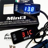Gambar Voltmeter Rizoma Digital 3in1 Waterproof voltmeter Jam Suhu Volt Meter - Merah, 3 in 1 dari Berkah205 undefined 1 Tokopedia