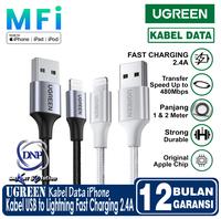 Gambar UGREEN MFI Kabel Data iPhone Fast Charging 2.4A USB A to Lightning - BLACK 2M dari DNP Smart Solution undefined 1 Tokopedia