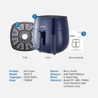 Gambar LocknLock Air Fryer 4.0 L - EJF273 - Putih dari carissachayra02 undefined 2 Tokopedia