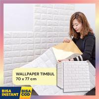 Gambar Wallpaper Dinding 3D Kamar | Foam Timbul Bata 70 x 77 cm - BATAPUTIH 70X77 dari Ruang Indah Dekorasi undefined 1 Tokopedia