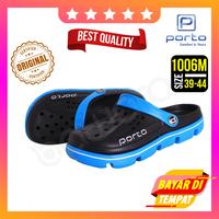 Gambar Sandal Pria Porto 1006M Model Baim AntiSlip Bahan Karet Nyaman Dipakai - HitamBiru, 40 dari Lovastore19 undefined 4 Tokopedia
