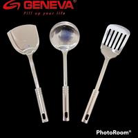 Gambar Spatula Set Stainless Gagang Motif 3 Pcs Kitchen Tools Peralatan Masak - INOX dari Geneva Indonesia undefined 5 Tokopedia