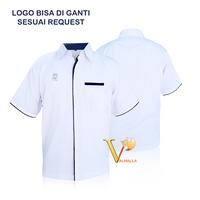 Gambar Kemeja Seragam Kerja Pakaian Dinas Custom Bordir Lengan Pendek Satuan - L, 6pcs dari Valhalla Store One undefined 2 Tokopedia