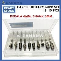 Gambar Rotary Burr Set 10 pcs Mata Tuner 3x6 mm Mata Borcun Mata Tuner 2 Alur - 3X6 MM - PENDEK dari PANAMA TEKNIK undefined 2 Tokopedia