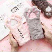 Gambar Tempat Pensil Bulu/ Pouch Make Up /Kotak Pensil - grey dari VAW-Shop undefined 2 Tokopedia