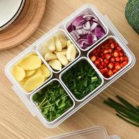 Gambar Wadah Penyimpanan Cabai Bawang Jahe Buah Dengan Saringan 6in1 Kotak 6 Sekatan 24 5x16x9cm Praktis Untuk Makanan Dan Sayur dari ARS T_NEW undefined 3 Tokopedia