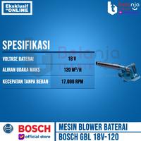 Gambar Bosch Mesin Blower Cordless 4" GBL 18V-120 Charger 2X Baterai 2 AH 18V - 2 AH x2 dari Belanja Teknik undefined 3 Tokopedia