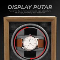Gambar Kotak Display Jam Tangan Putar Automatic Winding Mechanical Watch Box - 1 Slot No LED dari OnePortal undefined 4 Tokopedia