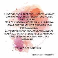 Gambar lukisan dinding ruang tamu bunga mawarr modern art 80x80 cm dari kesyaartpainting undefined 3 Tokopedia