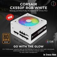 Gambar CORSAIR CX550F RGB 550W 80+ Bronze Fully Modular Power Supply - Putih dari RedTeknologi-Redcom undefined 4 Tokopedia