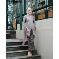 Gambar Batik Couple Lamaran Tunangan Wisuda Kebaya Brukat Kaluna Mauve - MAUVE, Kemeja Saja M dari Murai Collection undefined 3 Tokopedia