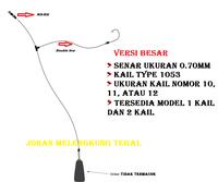 Gambar Ukuran Besar Rangkaian Kail Pancing Dasaran Untuk Laut - 1 KAIL NOMOR 12 dari Joran Melengkung Tegal undefined 2 Tokopedia