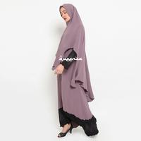 Gambar Queenza Zayidan Set Gamis Syari Muslimah - Adzkia Brukat Rose + Khimar - DENIM, XL dari zayidanzayidan undefined 4 Tokopedia
