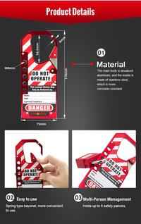 Gambar Almunium Hasp Tagging Prolockey LAH11 Safety LOTO Hasp Tag dari Sarana Pelindung Kerja undefined 5 Tokopedia