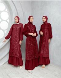 Gambar baju gamis wanita terbaru muslim 2023 model casual kondangan- FARIDA - LILAC, M dari EmiliaTshop undefined 4 Tokopedia