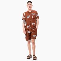 Gambar Piyama Set Pria 8074 Jane Frey Clothing Reguler Fit M-XL - FV Brown Tiger, L dari Jane Frey Clothing undefined 1 Tokopedia