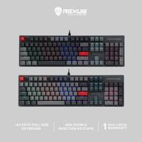Gambar Rexus KX5 Keyboard Gaming Mechanical Full Size 104 keys Mekanikal - BLACKGREY REMOV, Blue Switch dari Click & Go Tokopedia undefined 1 Tokopedia
