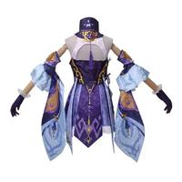 Gambar Genshin Impact Keqing Opulent Splendor Skin Dress Cosplay Costumes Anime Game Ke Qing Stage Show Outfits Wigs For Women - Costume A, XS dari graharian shop undefined 3 Tokopedia