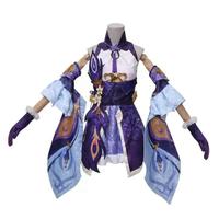 Gambar Genshin Impact Keqing Opulent Splendor Skin Dress Cosplay Costumes Anime Game Ke Qing Stage Show Outfits Wigs For Women - Costume A, XS dari graharian shop undefined 2 Tokopedia