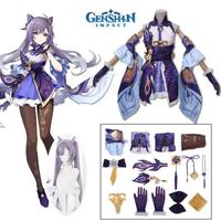 Gambar Genshin Impact Keqing Opulent Splendor Skin Dress Cosplay Costumes Anime Game Ke Qing Stage Show Outfits Wigs For Women - Costume A, XS dari graharian shop undefined 1 Tokopedia