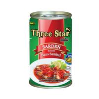 Gambar Three Star Sarden mini saus sambal Makanan Kaleng 155g dari Ikoca undefined 2 Tokopedia