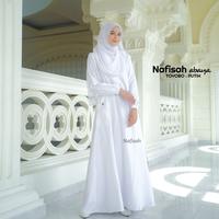 Gambar gamis putih wanita bahan toyobo original / gamis umroh / nafisah abaya - Nafisah Navy, L dari Anaura Fashion Muslim undefined 5 Tokopedia