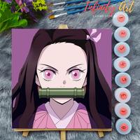 Gambar Paint by Number Anime Demon Slayer Kimetsu no Yaiba Nezuko Tanjiro Inosuke Zenitsu Kanao - DIY Kit Melukis Kanvas 20x20 cm Lengkap Frame - Siap Lukis / Canvas Painting Kit - 01 dari Infinity Art_NEW undefined 1 Tokopedia