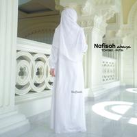 Gambar gamis putih wanita bahan toyobo original / gamis umroh / nafisah abaya - Nafisah Navy, L dari Anaura Fashion Muslim undefined 4 Tokopedia