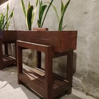 Gambar tempat pot bunga NUN FURNIture stand bunga jati solid. dari Nun Furniture undefined 2 Tokopedia