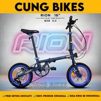 Gambar Sepeda Lipat 16 Inch MAXIMO RION Piegare TX7 3.0 - Hitam orange dari Cung Bikes undefined 3 Tokopedia