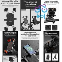 Gambar ROCKBROS HW-117 Rearview QR Quick Release Phone Holder HP Sepeda Motor - Black dari Wof Wheel of Fortune Official undefined 3 Tokopedia